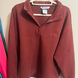 Columbia Men's Deep Red Fleece Pullover